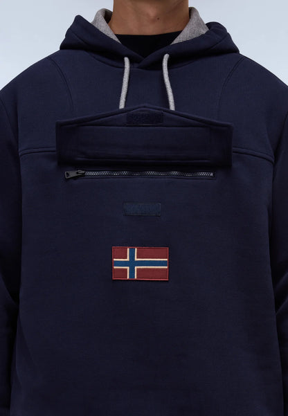 Felpa con Cappuccio Blu Marine Burgee - Seipuntozerostore