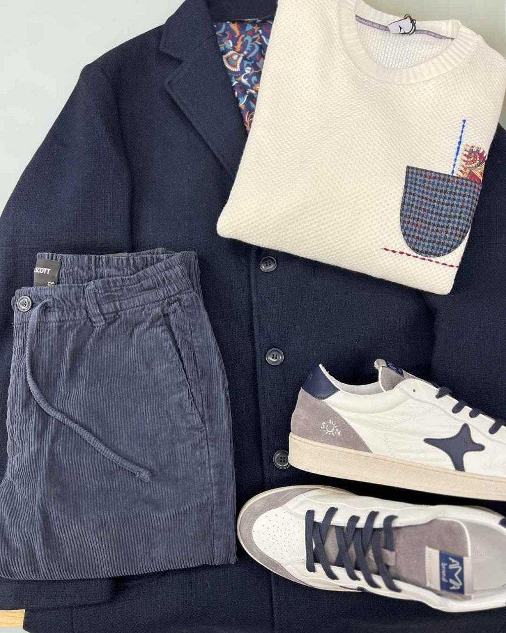 Pantalaccio Dylan Velvet Pants Blu Denim Lyle & Scott - Seipuntozerostore