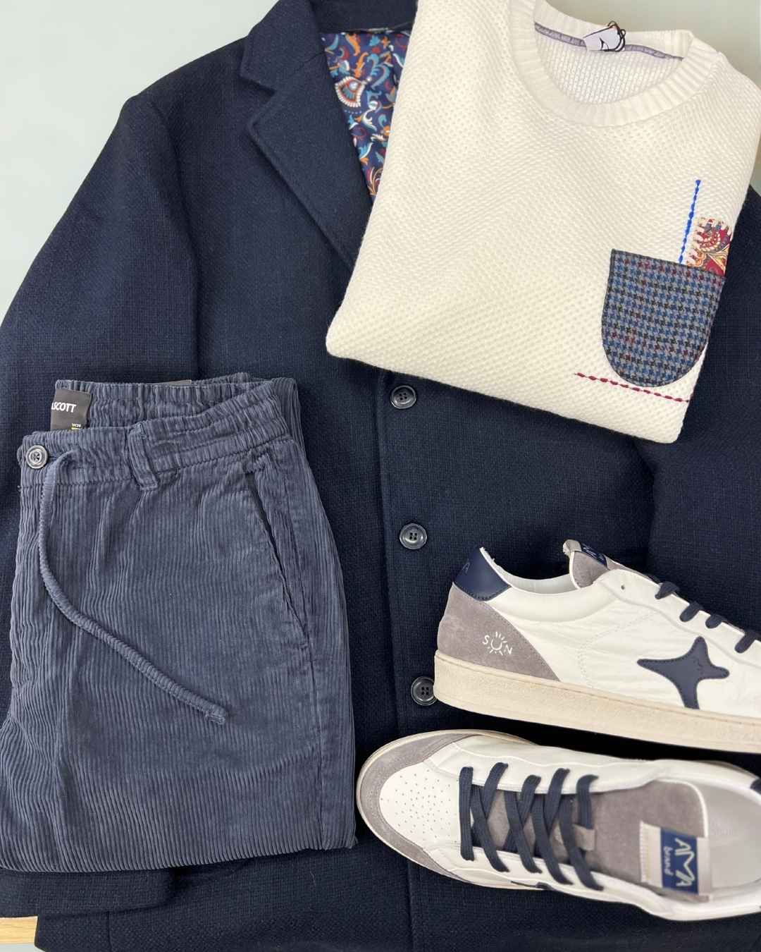 Pantalaccio Dylan Velvet Pants Blu Denim Lyle & Scott - Seipuntozerostore