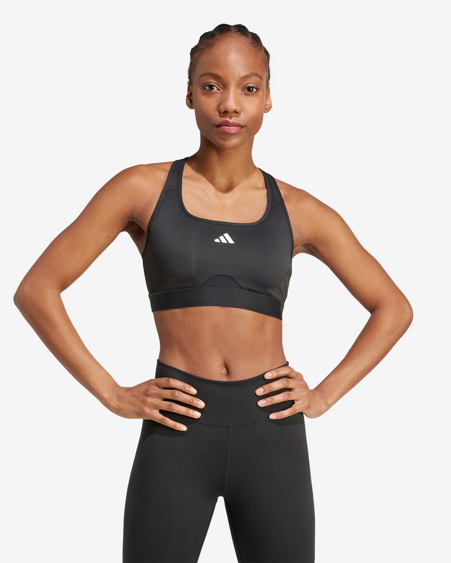 Top Sportivo Reggiseno Power Bra Nero Adidas - Seipuntozerostore