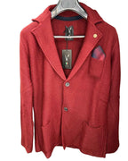 Giacca Monopetto Links bordeaux con interno collo e pochette in tessuto V2 - Seipuntozerostore