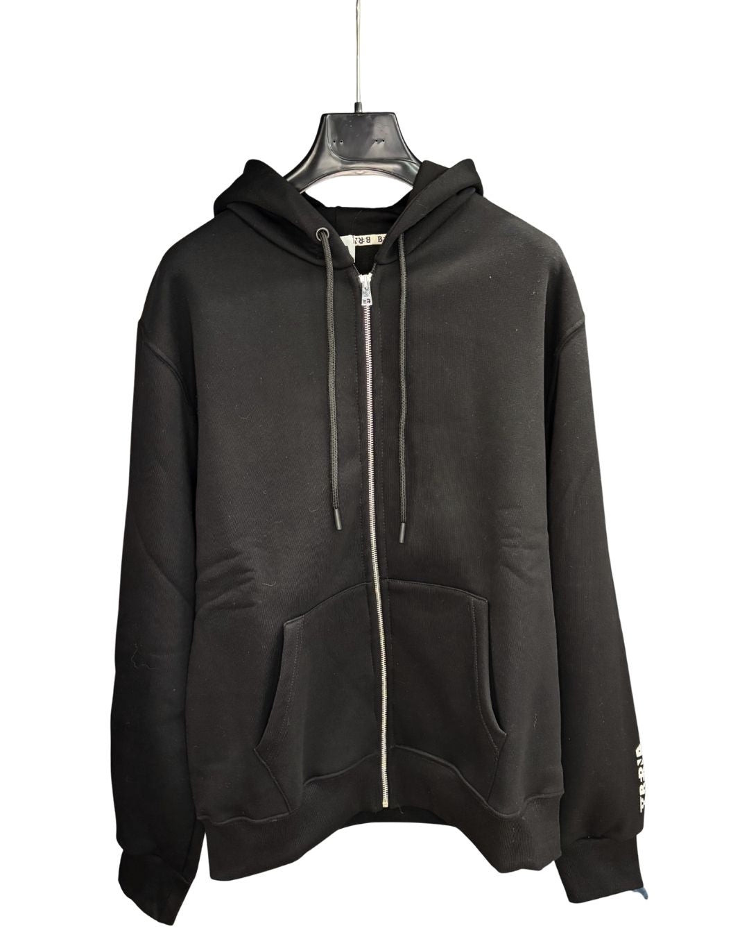 Felpa Zip hoodie logata sportswear nero Berna - Seipuntozerostore