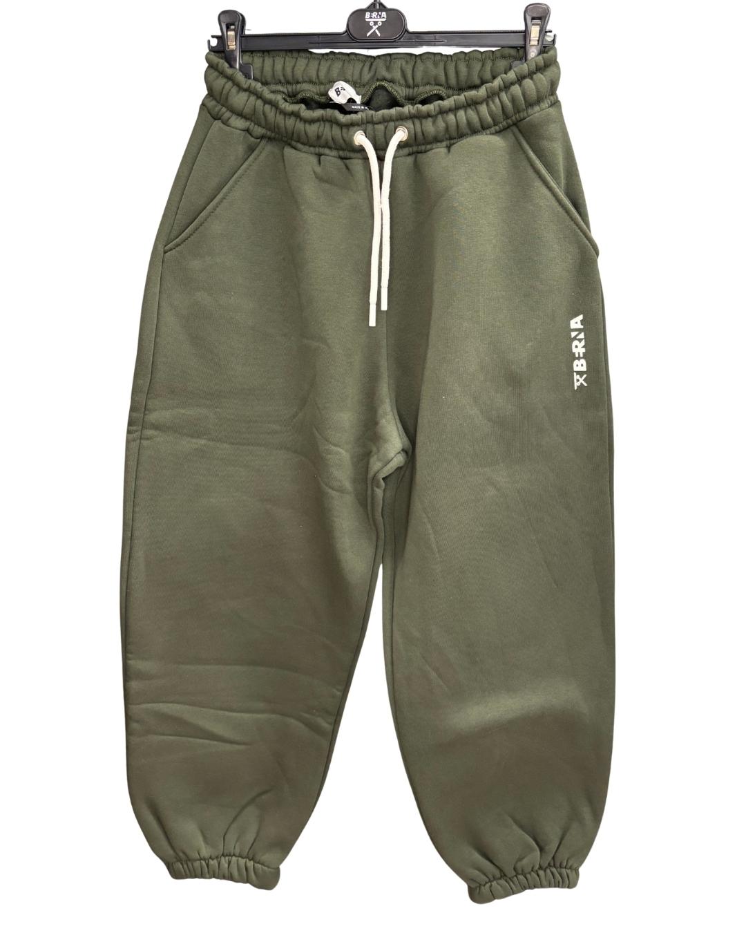 Jogger logato sportswear Verde militare Berna - Seipuntozerostore