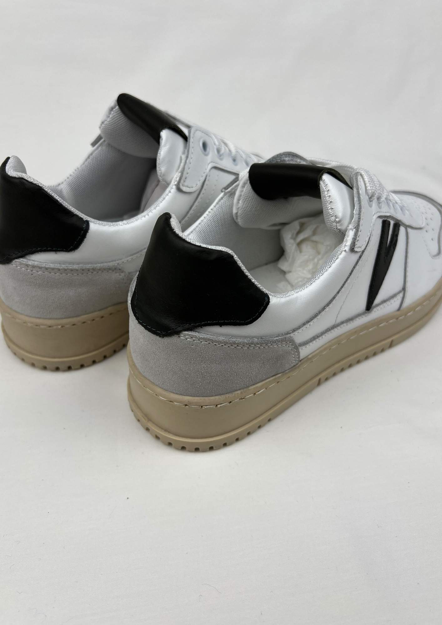 Sneakers College con retro e inserto verde militare V2 Brand - Seipuntozerostore