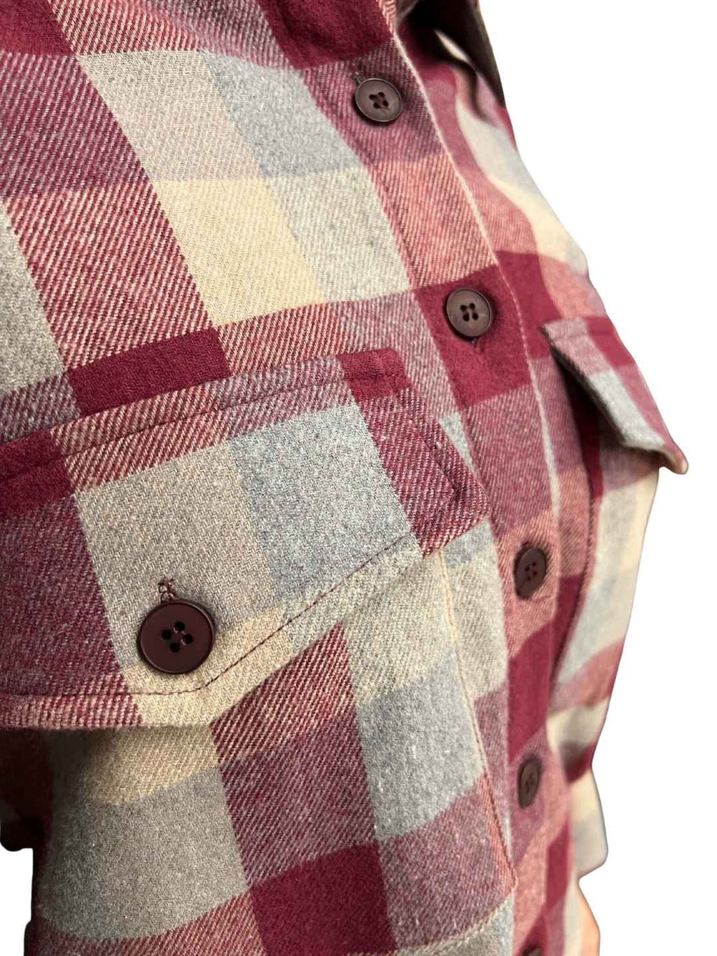 Camicia a quadri in flanella bordeaux donna Berna - Seipuntozerostore