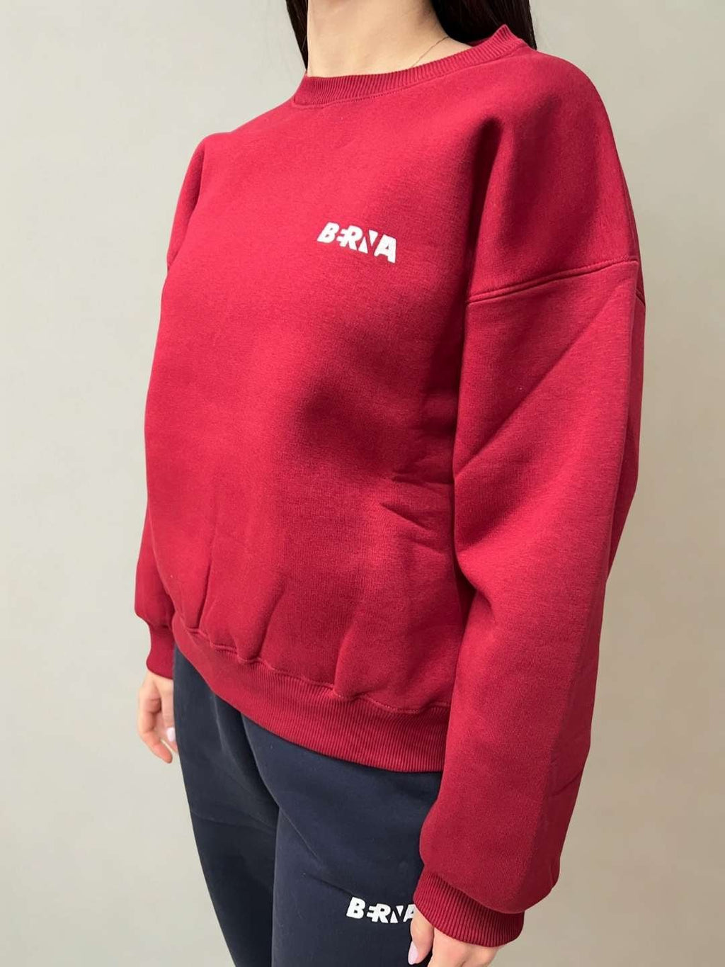 Felpa girocollo logata Sportswear Granata Berna - Seipuntozerostore