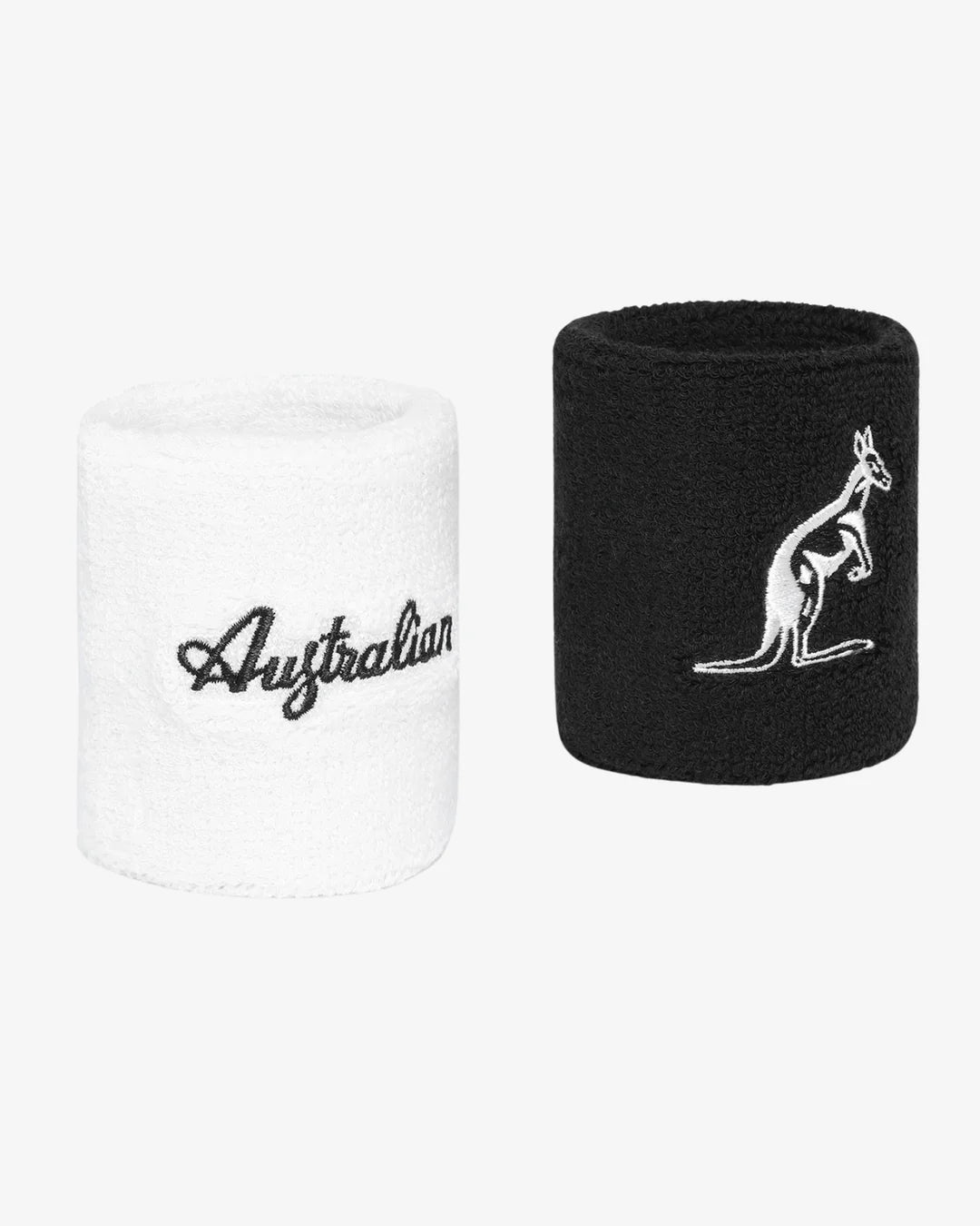 Polsino Australian Double Cotton Wristband bianco nero - Seipuntozerostore