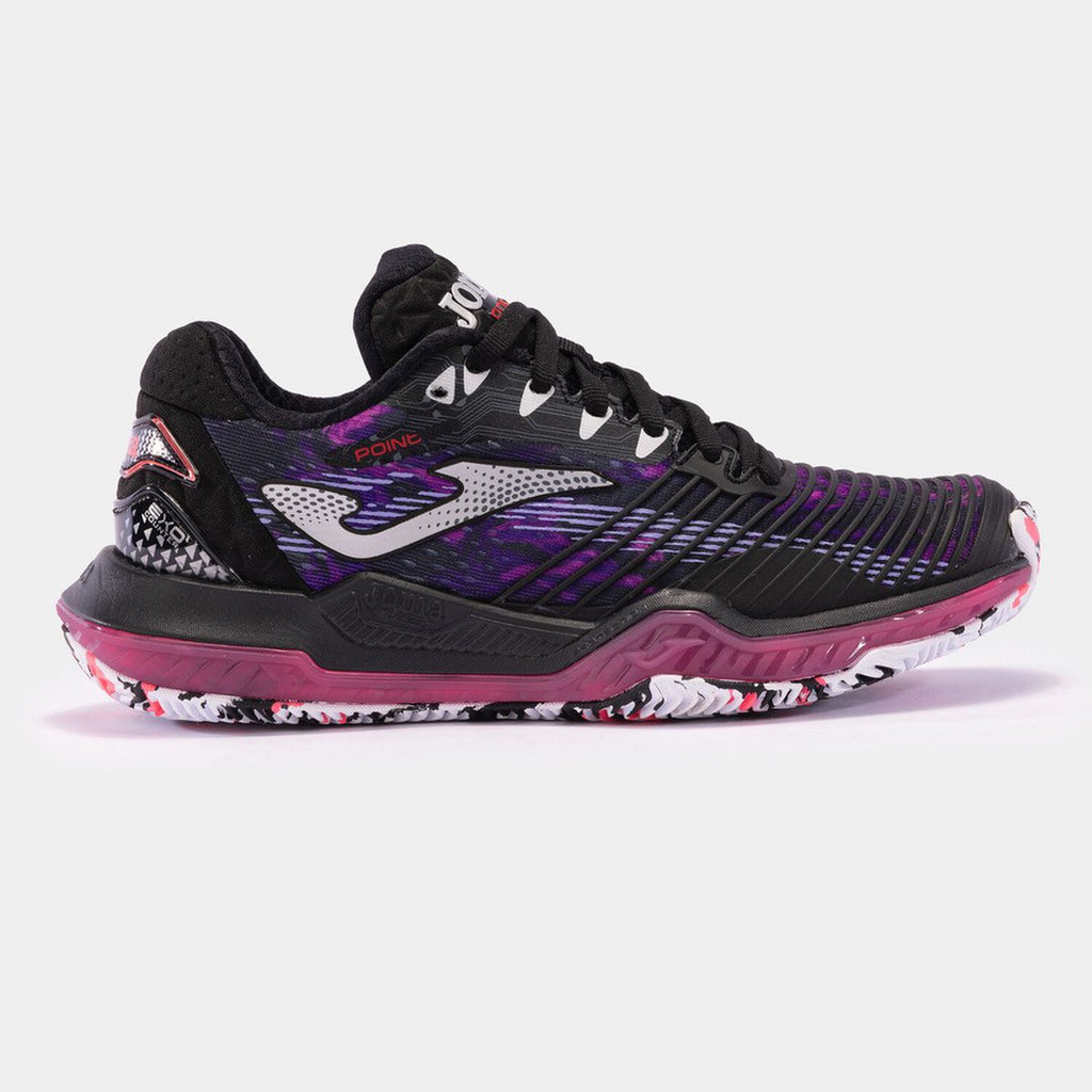 Scarpe TENNIS PADEL Point Lady 24 superficie dura donna nero fuxia - Seipuntozerostore