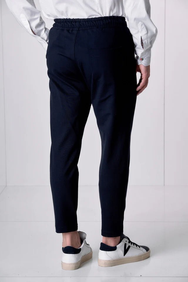 Pantalone Sartoriale Blu con elastico in vita e interni in tessuto V2 - Seipuntozerostore