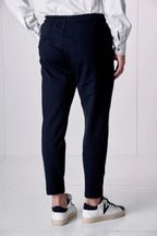 Pantalone Sartoriale Blu con elastico in vita e interni in tessuto V2 - Seipuntozerostore