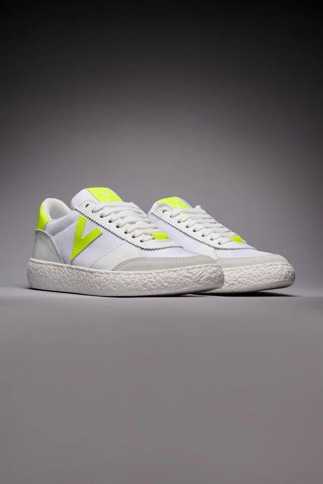 PROMO - 30% NEL CARRELLO Sneakers a suola bassa con inserti gommati giallo fluo V2 Brand - Seipuntozerostore