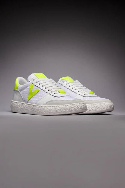 PROMO - 30% NEL CARRELLO Sneakers a suola bassa con inserti gommati giallo fluo V2 Brand - Seipuntozerostore