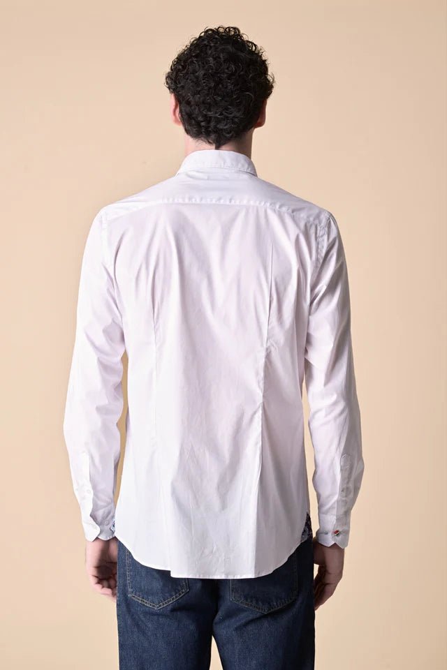Camicia Bianca con Pochette e dettagli in tessuto V2 - Seipuntozerostore