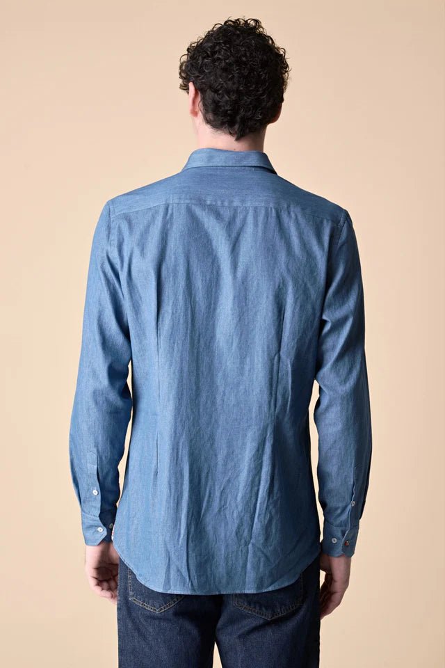 Camicia Jeans con Pochette e dettagli in tessuto V2 - Seipuntozerostore
