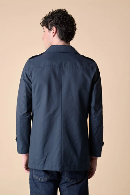 Trench in tessuto tecnico Blu V2 - Seipuntozerostore