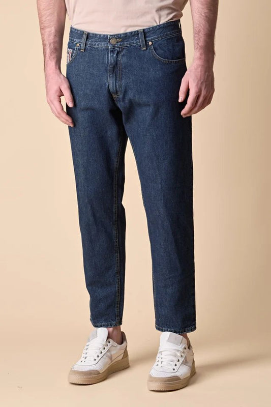 Jeans Loose Fit - Blu con salpa e taschino in tessuto V2 - Seipuntozerostore