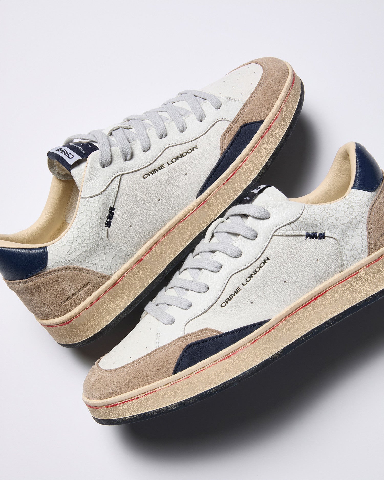 Sneakers Chelsea Cracked White Crime London - Seipuntozerostore