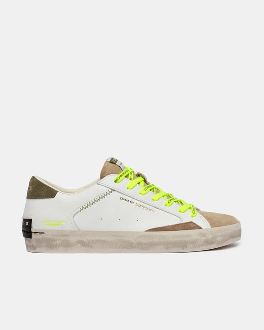 Sneakers DISTRESSED ARMY GREEN Crime London - Seipuntozerostore