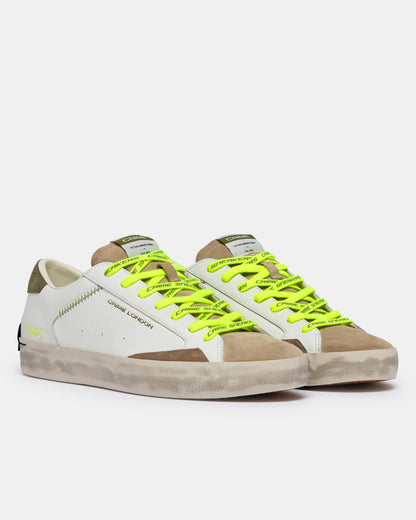 Sneakers DISTRESSED ARMY GREEN Crime London - Seipuntozerostore
