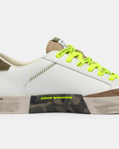 Sneakers DISTRESSED ARMY GREEN Crime London - Seipuntozerostore