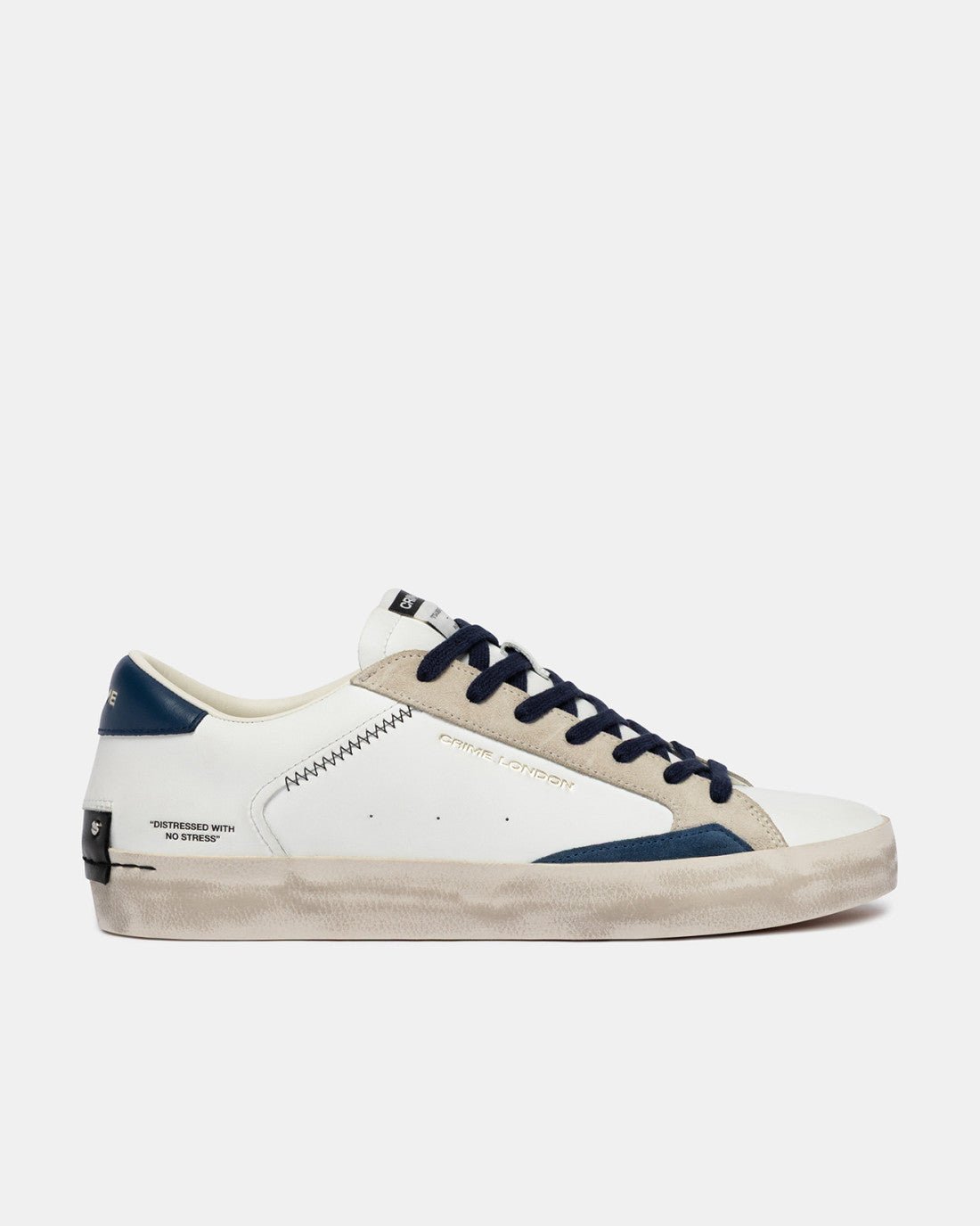 Sneakers Distressed Navy Blue Crime London - Seipuntozerostore