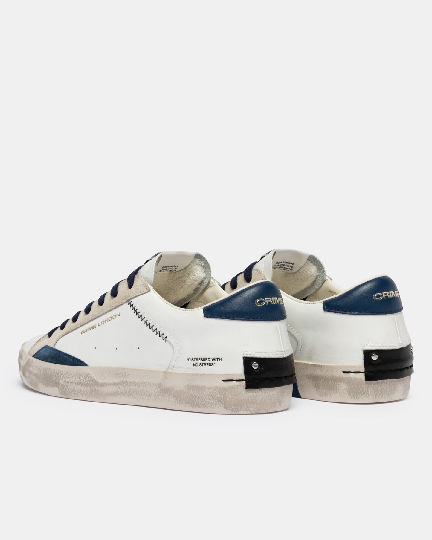 Sneakers Distressed Navy Blue Crime London - Seipuntozerostore