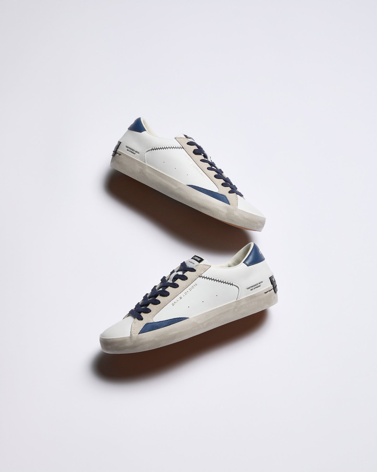 Sneakers Distressed Navy Blue Crime London - Seipuntozerostore