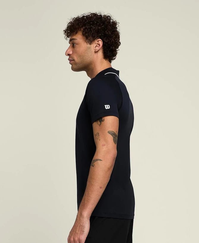 Polo T-shirt Team Seamless Polo 2.0 nero Wilson - Seipuntozerostore