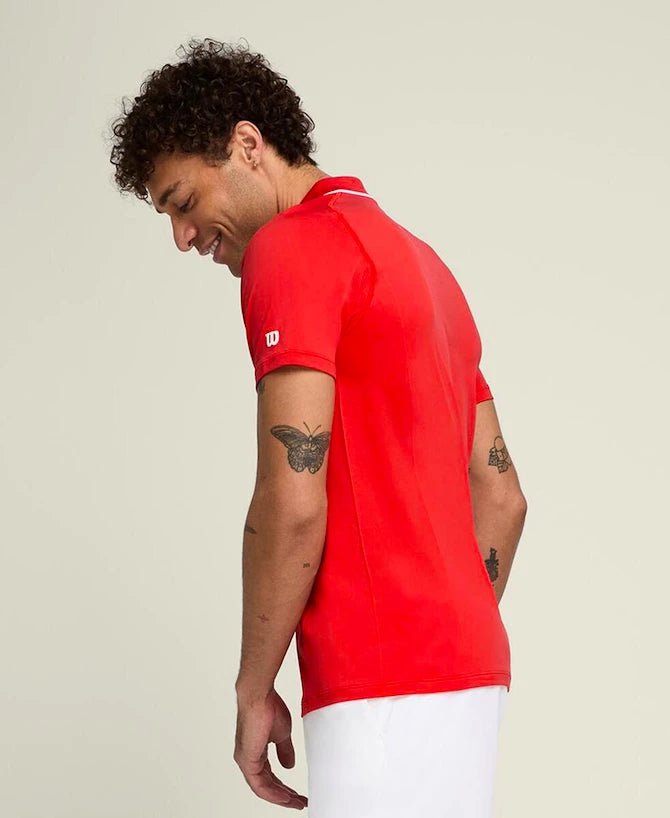 Polo T-shirt Team Seamless Polo 2.0 rosso Wilson - Seipuntozerostore