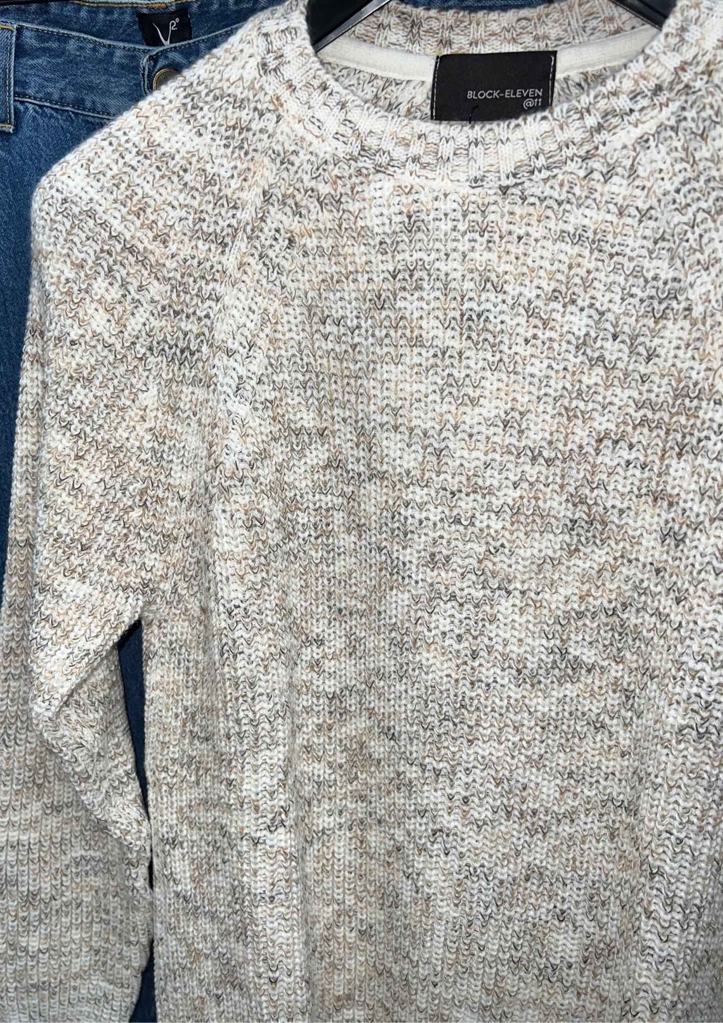 Maglia Melange costa inglese Malè Panna Block Eleven - Seipuntozerostore