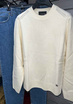 Maglia giro collo misto lana ecru Eleven - Seipuntozerostore