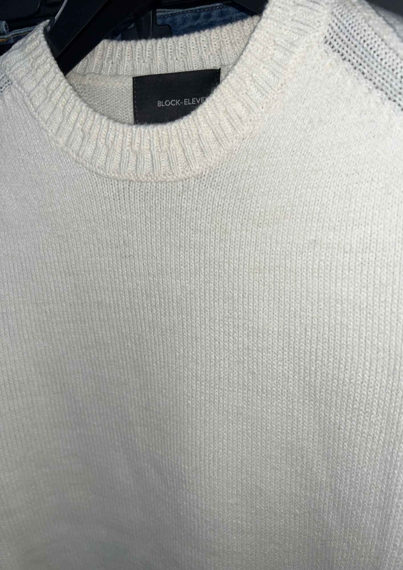 Maglia giro collo misto lana ecru Eleven - Seipuntozerostore