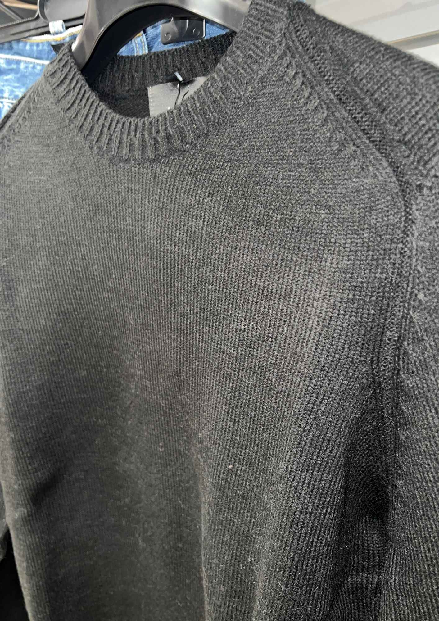 Maglia giro collo misto lana Block nero Eleven - Seipuntozerostore