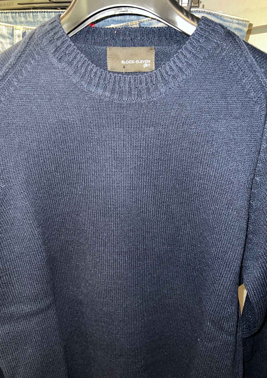 Maglia giro collo misto lana cobalto Eleven - Seipuntozerostore