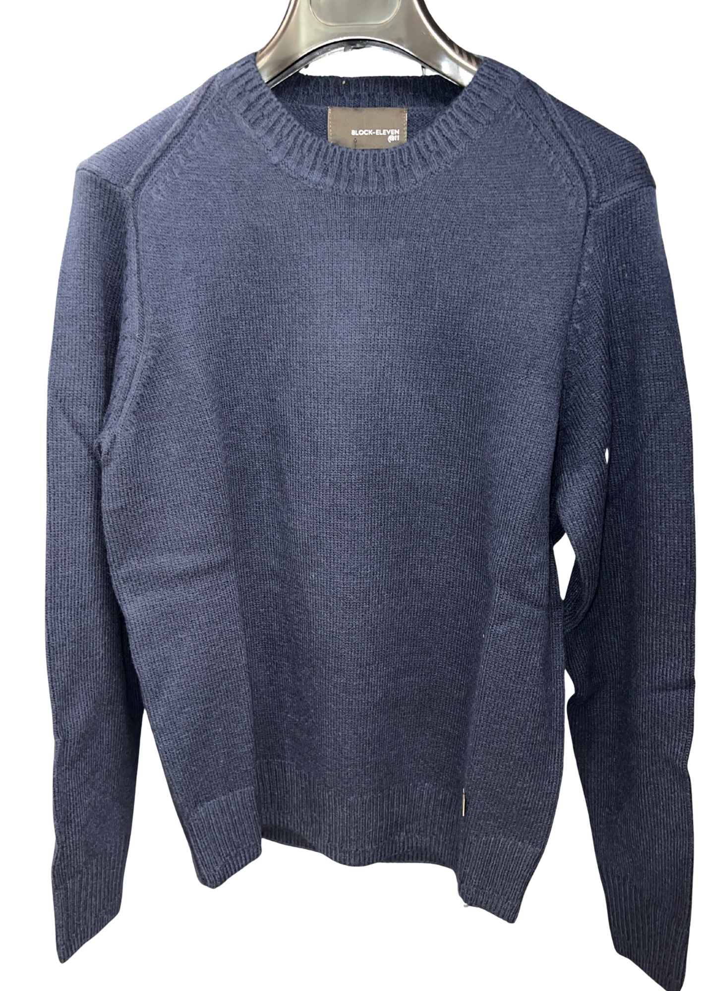 Maglia giro collo misto lana cobalto Eleven - Seipuntozerostore