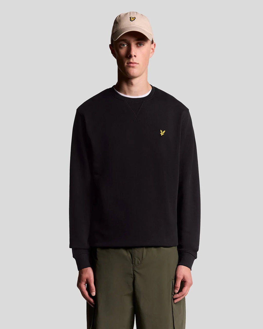 Felpa Girocollo nero Lyle & Scott Garzata - Seipuntozerostore