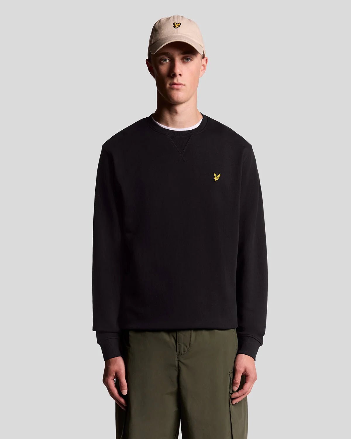 Felpa Girocollo nero Lyle & Scott Garzata - Seipuntozerostore