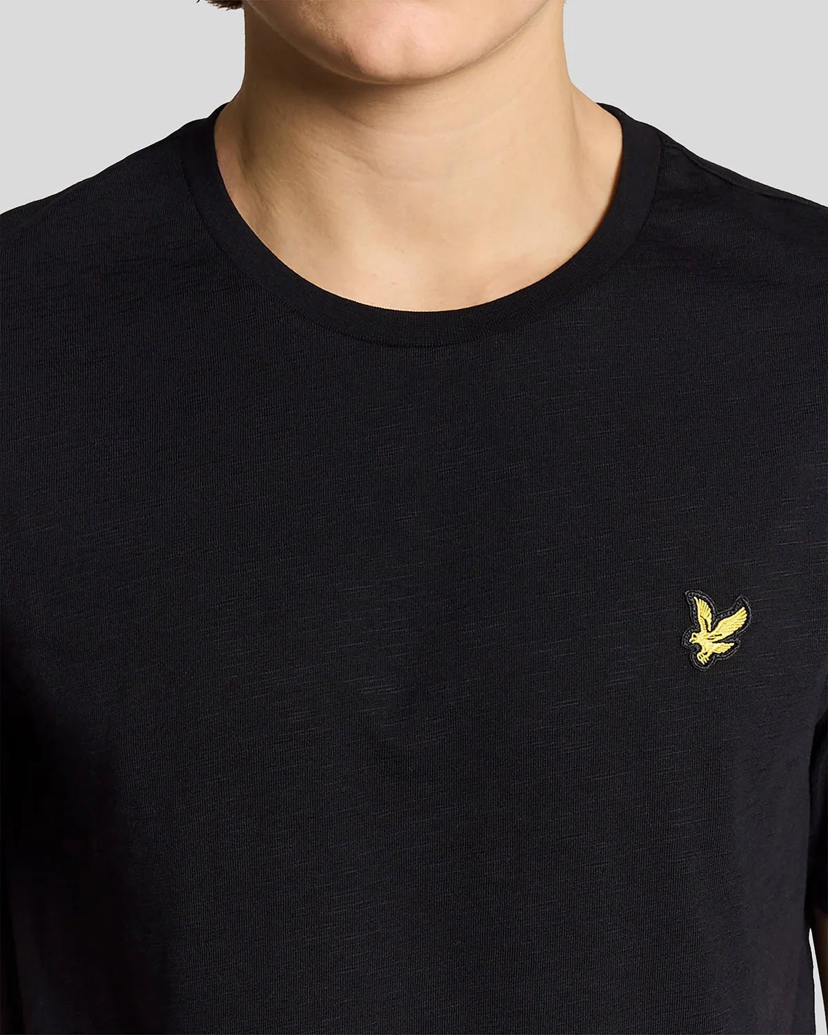 T-shirt in cotone Slub Fine nero Lyle & Scott - Seipuntozerostore