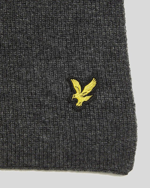 Sciarpa Lambswool Blend Ribbed Scarf Lyle & Scott Grigio - Seipuntozerostore