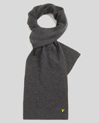 Sciarpa Lambswool Blend Ribbed Scarf Lyle & Scott Grigio - Seipuntozerostore