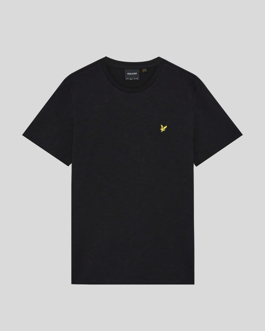 T-shirt in cotone Slub Fine nero Lyle & Scott - Seipuntozerostore