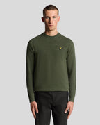 Maglione Lambswool Blend Crew Neck Jumper Verde Deep Depths Marl Lyle & Scott - Seipuntozerostore