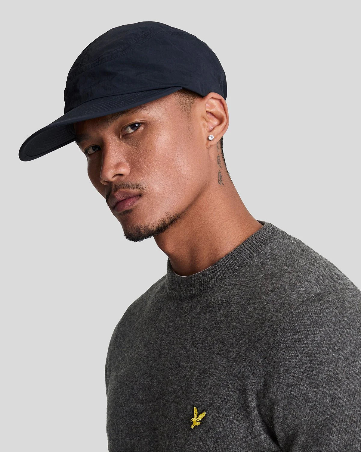 Maglione Lambswool Blend Crew Neck Jumper Grigio Charcoal Marl Lyle & Scott - Seipuntozerostore