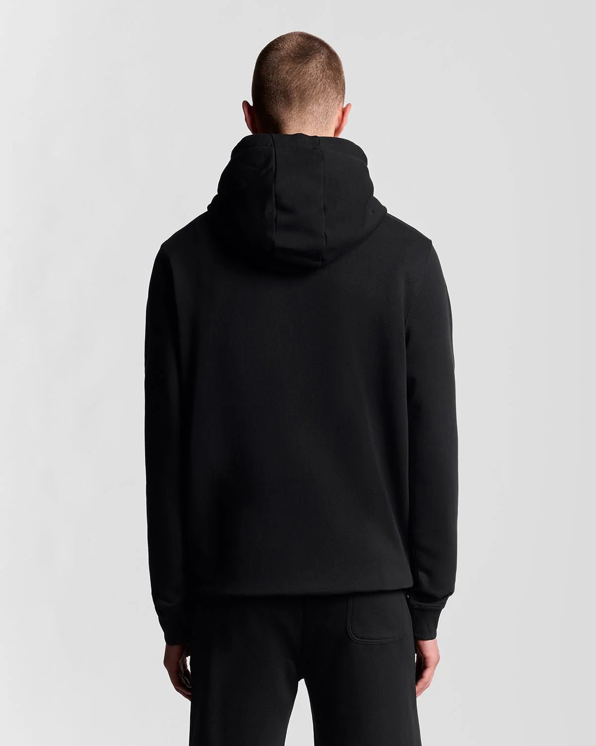 Felpa con cappuccio in cotone Loopback nero Lyle & Scott - Seipuntozerostore