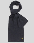 Sciarpa Lambswool Blend Ribbed Scarf Lyle & Scott Blu - Seipuntozerostore