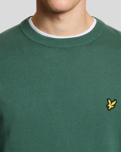 Maglione girocollo in cotone Verde Everglade Lyle & Scott - Seipuntozerostore