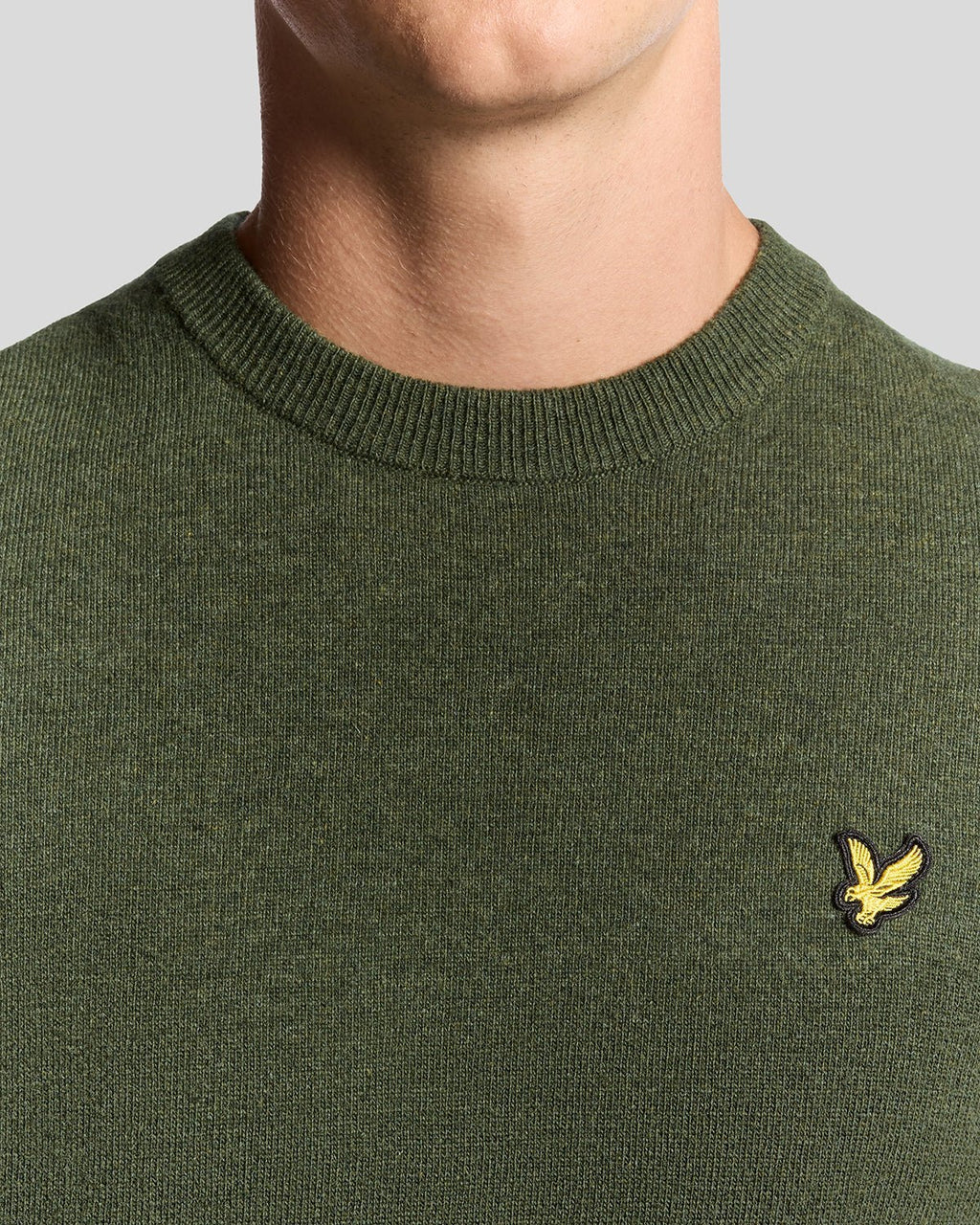 Maglione Lambswool Blend Crew Neck Jumper Verde Deep Depths Marl Lyle & Scott - Seipuntozerostore