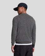 Maglione Lambswool Blend Crew Neck Jumper Grigio Charcoal Marl Lyle & Scott - Seipuntozerostore