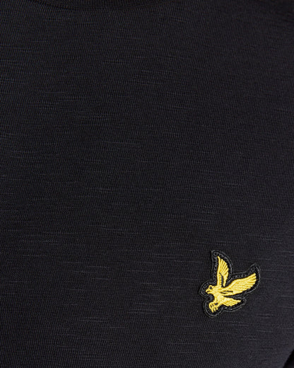 T-shirt in cotone Slub Fine nero Lyle & Scott - Seipuntozerostore