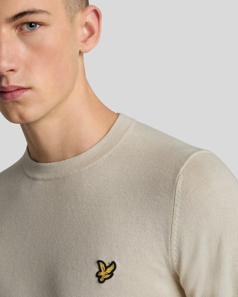 Maglione Cotton Merino Crew Neck Jumper Beige Cove Lyle & Scott - Seipuntozerostore